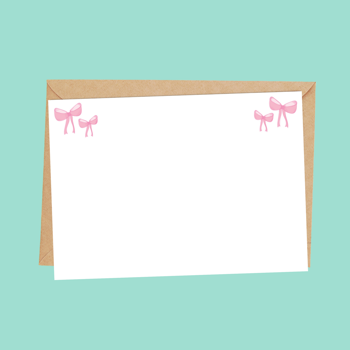 'Bows' notecard Set for Kids - Set of 10 Notecards with Envelopes